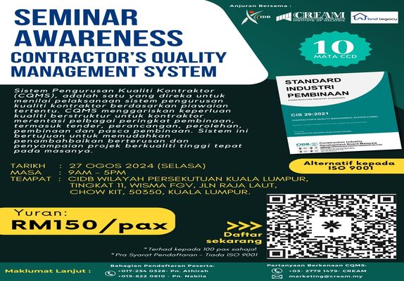 Seminar Awareness: Contractor's Quality Management System